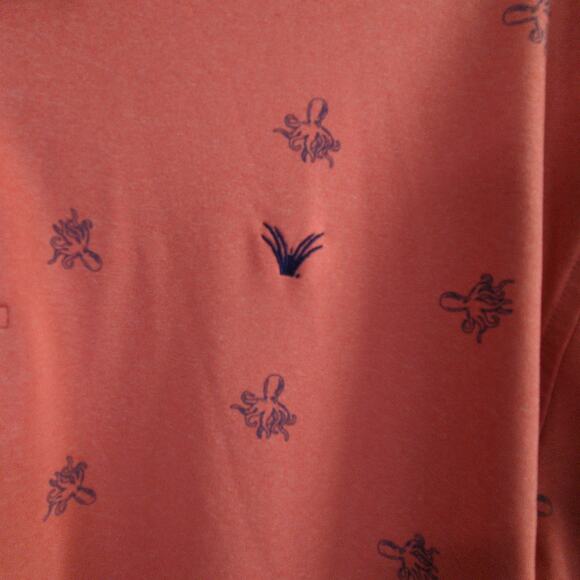 Johnnie O Performance Shirt Mens M Pink Octopus Stretch Windsong Farm Golf Logo - Picture 3 of 6